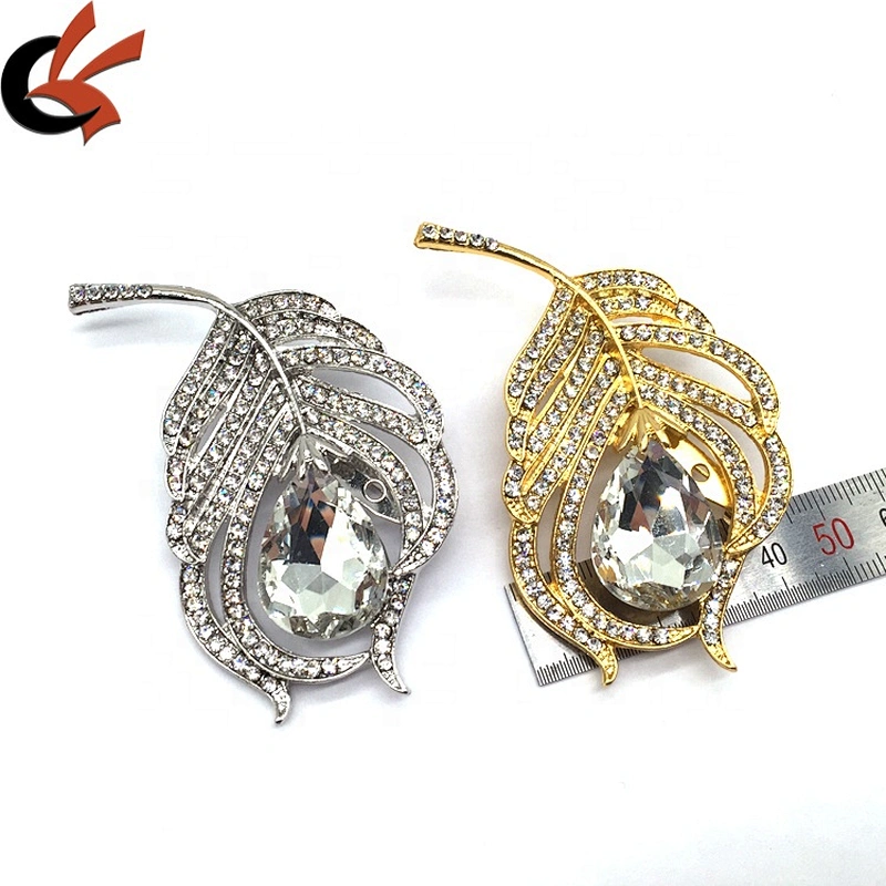 New Making Gold Plumage Jewelry Brooches For Men Women Metal Broches Hijab Pins Accessories