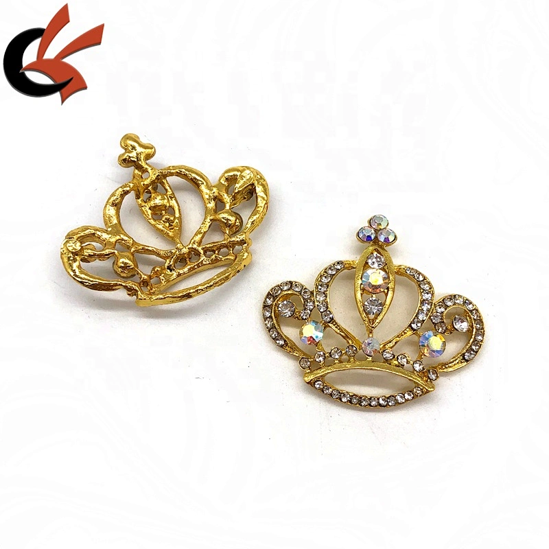 wholesale Wedding Bridal Crown Brooch Rhinestone Gold Plated Pin Brooch