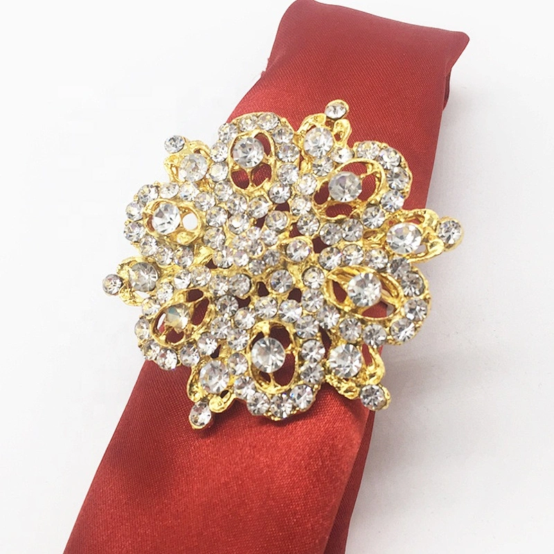 Make Wedding Party Crystal Rhinestones Bridal Jewellery Napkin Ring For Table Decoration