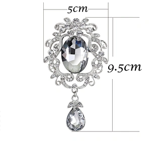 vintage crystal rhinestone brooch for garment