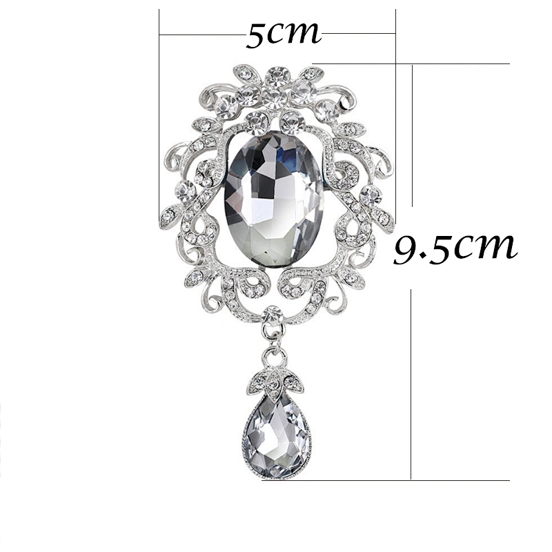 vintage crystal rhinestone brooch for garment