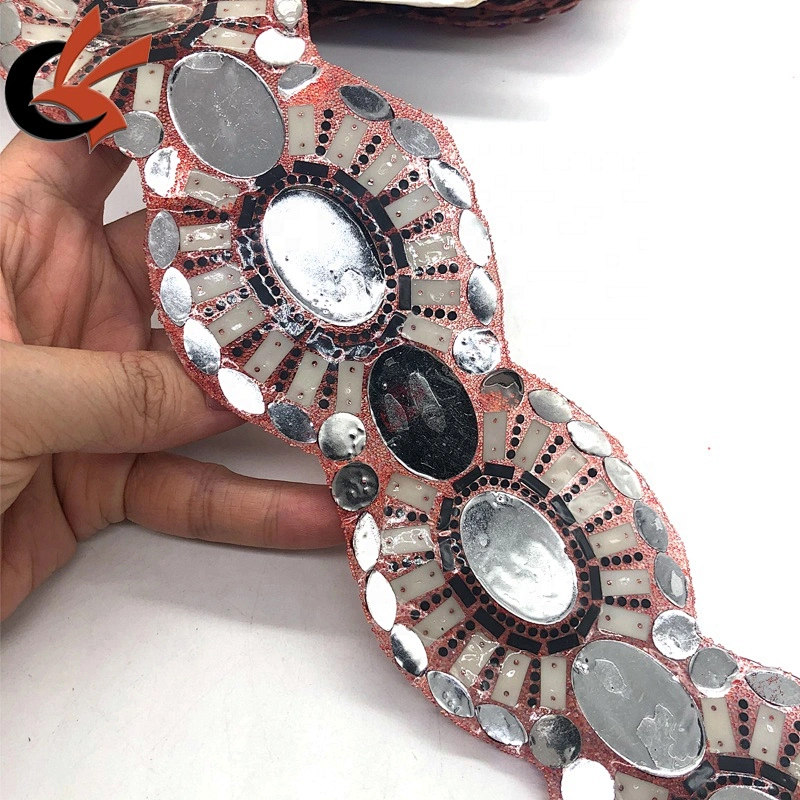wholesale carnival dress belt decoration large red AB hot fix rhinestone trimming