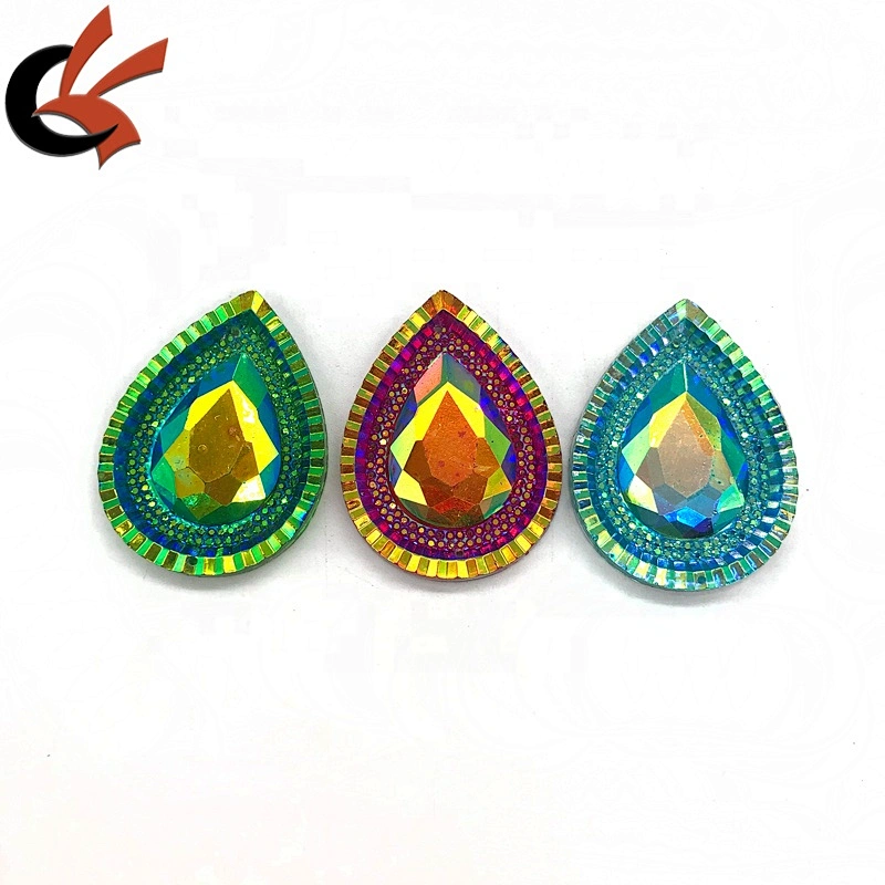 Unique designs large size teardrop loose rhinestone gems for Carnival decoration