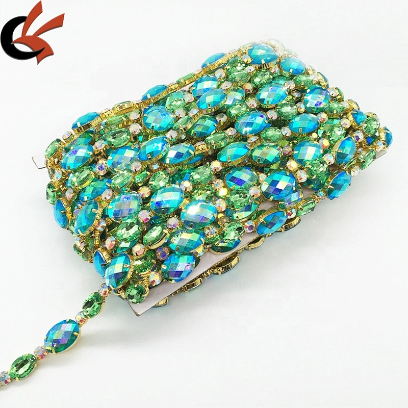 Wholesale cheap clothing stunning array acrylic rhinestone trims embellishments chains trimming