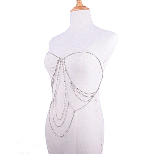 Hot Selling Rhinestone Jewelry Diamond Swimwear Accessories Rhinestone Claw Chain Body Bikini Clothing Chain