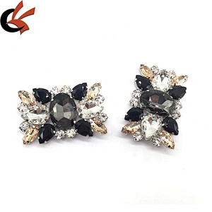 Making rhinestone crystal metal shoe buckle upper shoe clips for women high-heel shoes