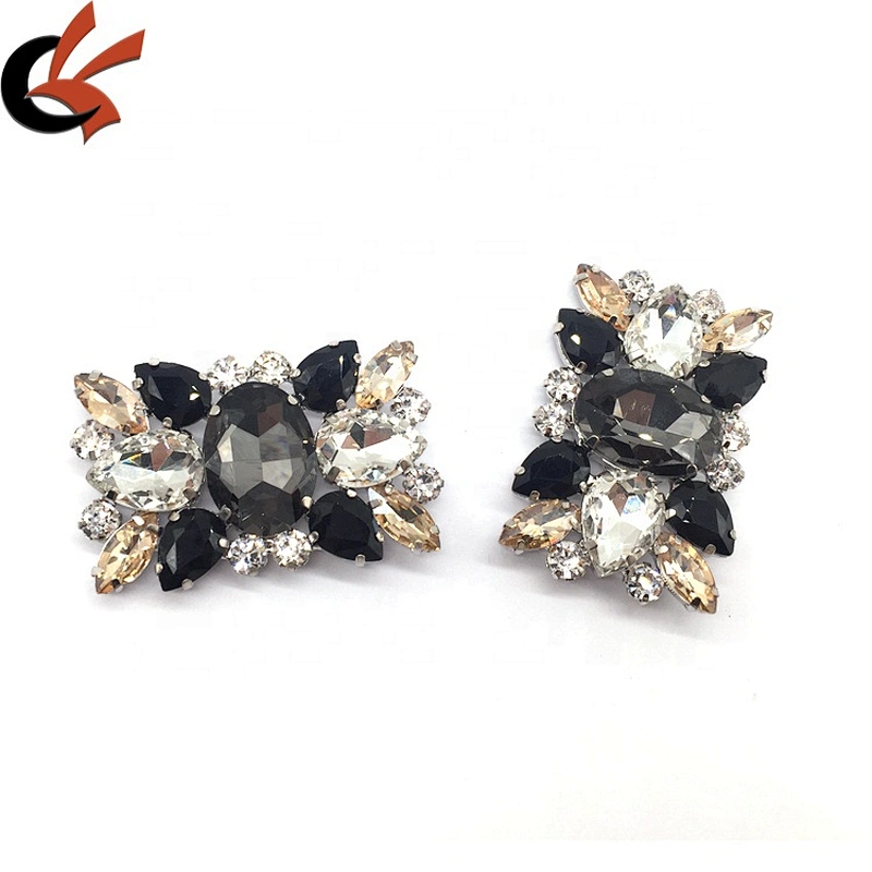Making rhinestone crystal metal shoe buckle upper shoe clips for women high-heel shoes