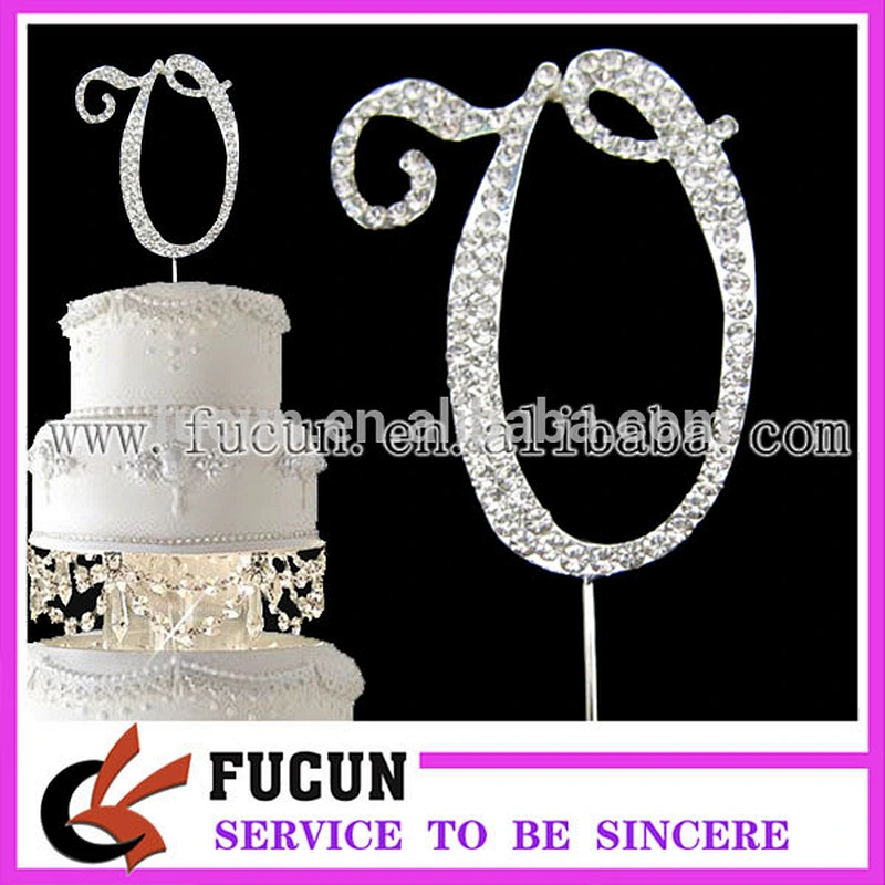 silver plated crystal rhinestone diamond cake topper for party supply /wedding decoration