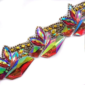 Manufacture carnival garment heat transfer jewelry iron on resin stone trimming