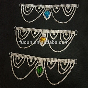 large crystal swing rhinestone connector for bikini decoration