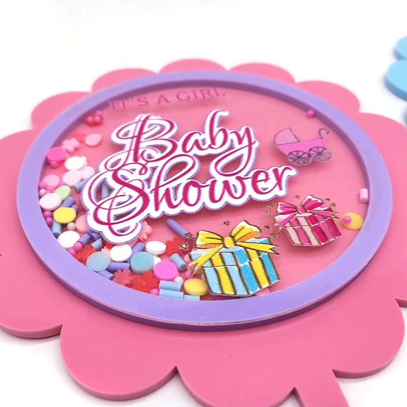 2020 New Arrival Glitter Attractive Baby Shower Acrylic  Cake Topper