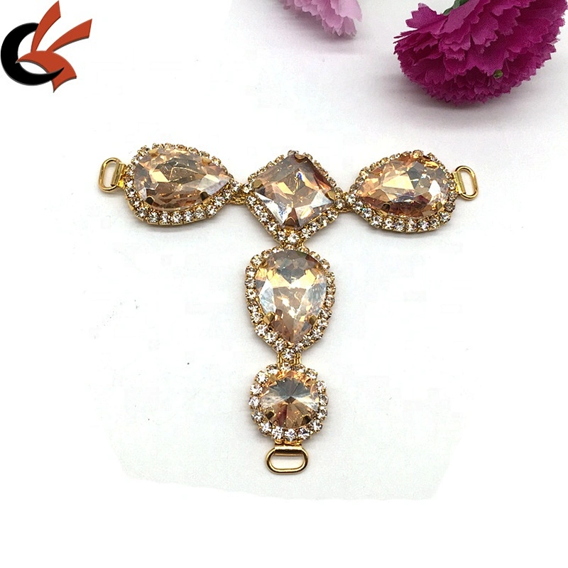 NEW women swimwear decoration contest bikini suit accessories rhinestone champagne gold bikini connector