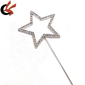 60x60mm Star shape Clear crystal rhinestone cake topper for birthday wedding cake decoration