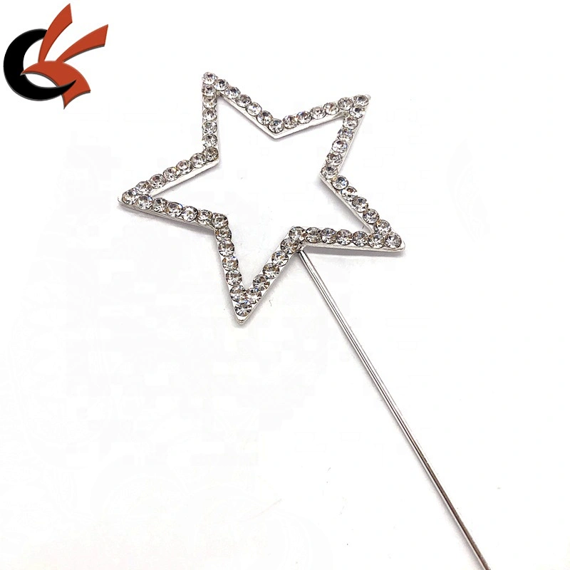 60x60mm Star shape Clear crystal rhinestone cake topper for birthday wedding cake decoration