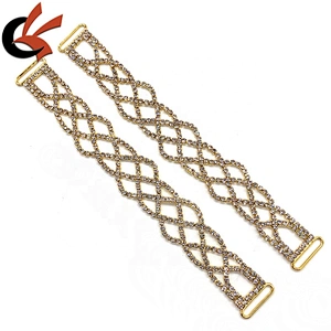 Sparkling Crystal Chain Diamante Rhinestone AB Competition Fitness Bikini Connectors
