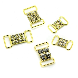 wholesale small middle rhinestone buckles crystal rhinestone connector
