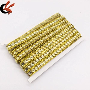 Top quality garment accessories trim types hot fix rhinestone transfer tape trimming