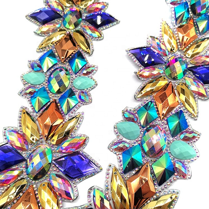 2021 Factory Custom Garment Accessories Heat Transfer Resin Rhinestone Trimming
