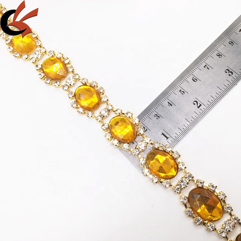 Fast Express fashion beautifully elaborate rhinestone trims crystal rhinestone chain trimming claw chain