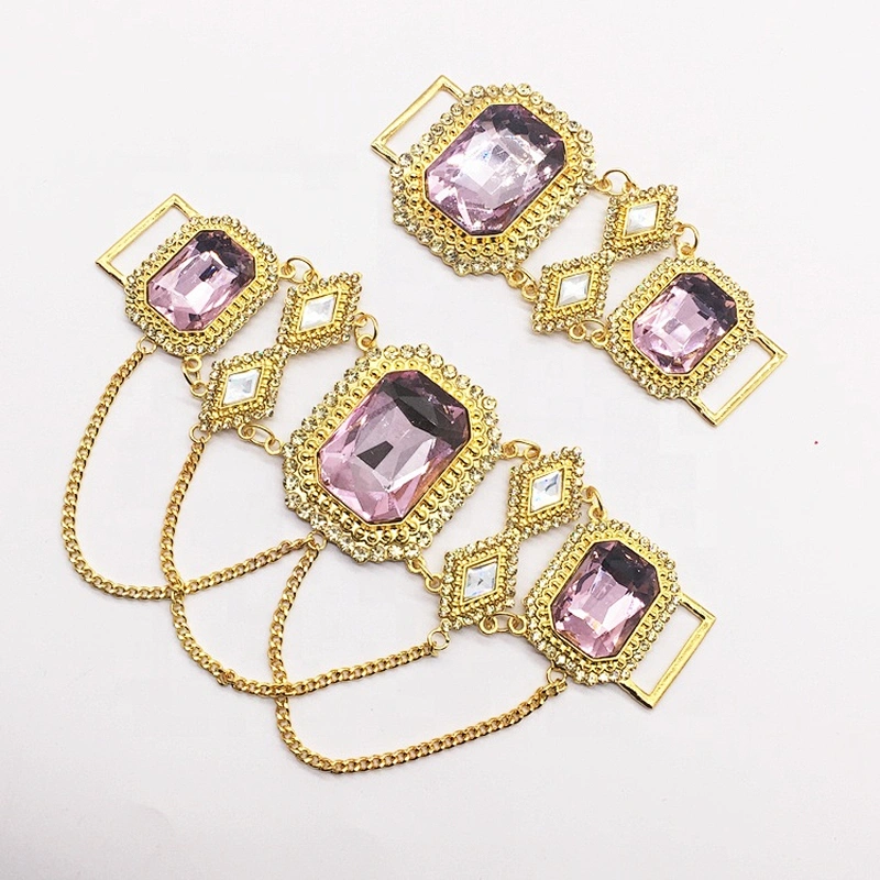 Best selling fashion factory jewelry alloy steel crystal purple bikini connector Guangzhou Support