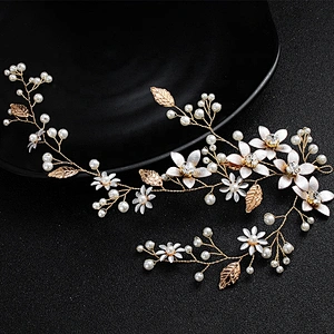 2020 Wholesale Elegant wedding crystal bridal hair accessories flower hair decorations
