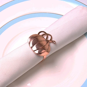 Amazon hot sale Hallowmas metal bronze Pumpkin napkin ring