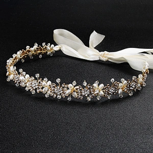 Wholesale Imitate Pearl Crystal Bead Rhinestone Hairband Hair Accessories