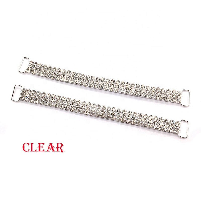 Silver/Gold Clear AB Wholesale Trendy Rhinestone Pave Bikini Connector For Women Swimwear