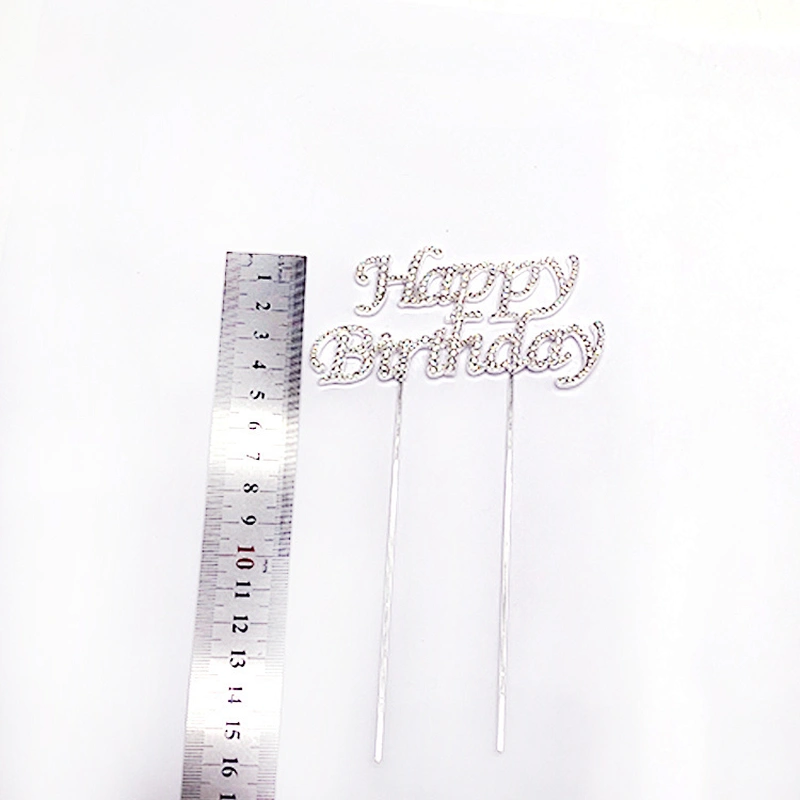 Bling Cake Topper Happy Birthday crystal Topper Birthday Party Cake Decoration