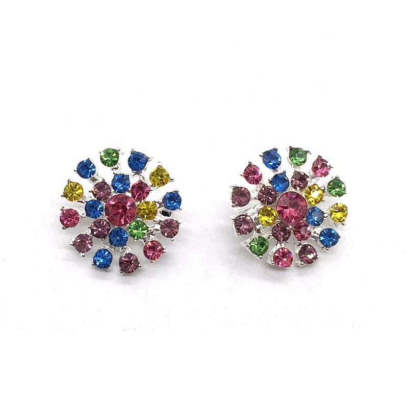 Rhinestone Designer Charms Factory Wholesale Fashion Cheap Assorted Colours Button Pin Brooch