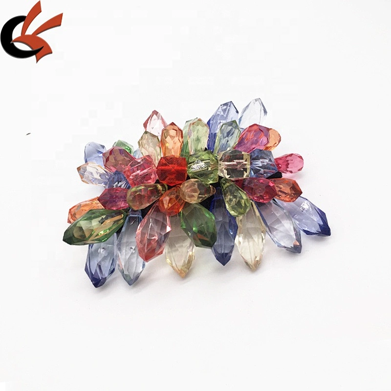 acrylic stone uppers for sandals with color stones shoe buckle for women's shoe ornaments