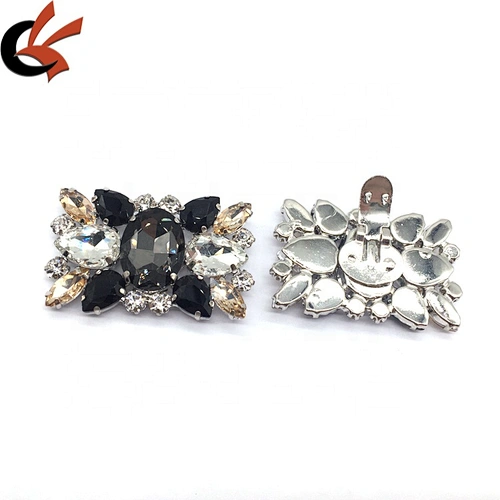 Making rhinestone crystal metal shoe buckle upper shoe clips for women high-heel shoes