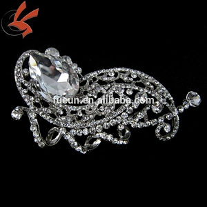 Antique crystal clear headband decoration diamante rhinestone brooch
