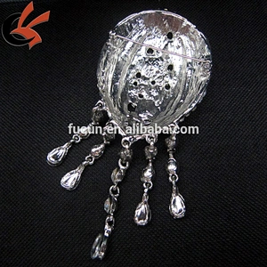 chair sash crystal brooch diamante rhinestone brooch with pendant