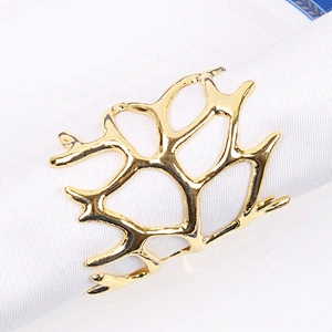 wedding restaurant decoration 2020 stocked stainless steel lightweight gold table napkin ring