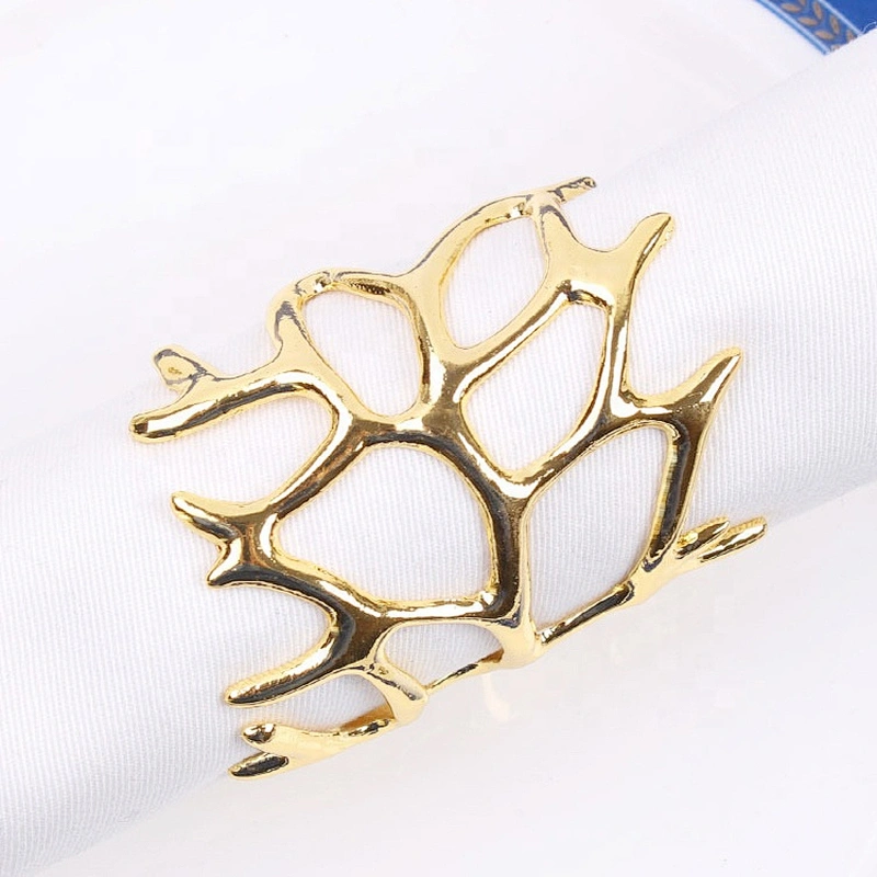 wedding restaurant decoration 2020 stocked stainless steel lightweight gold table napkin ring