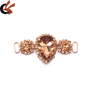 Bikini Swimwear Set Western Style Women Sexy Gold Peach Glass Stone Rhinestone Bikini Connector