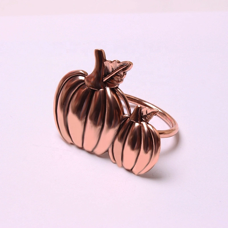 New Style Hotel Wedding Table Dinner Party Decorations Hallowmas & Christmas Series Glazed Bronze Metal Festival Napkin Ring