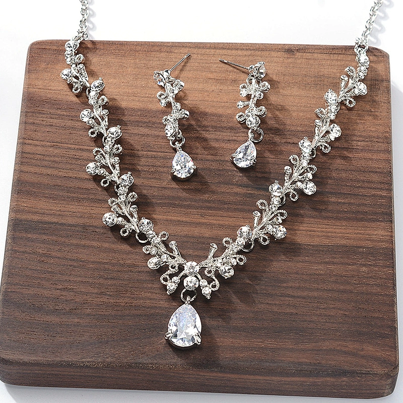 Bling Crystal Wedding Jewelry Sets for Bride necklace,earings