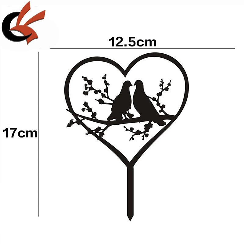 Acrylic Love Birds Cake Topper Wedding Engagement Party Decoration