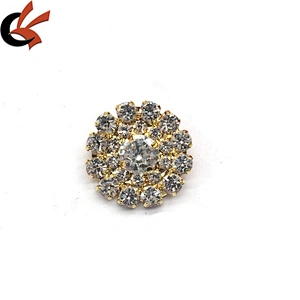 hot sell fashion clear crystal rhinestone buttons clothing accessories collar buttons for sewing on dress