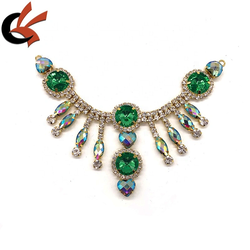 New Design Plating Crystal Jewelry Rhinestone Bikini Connectors For Garment