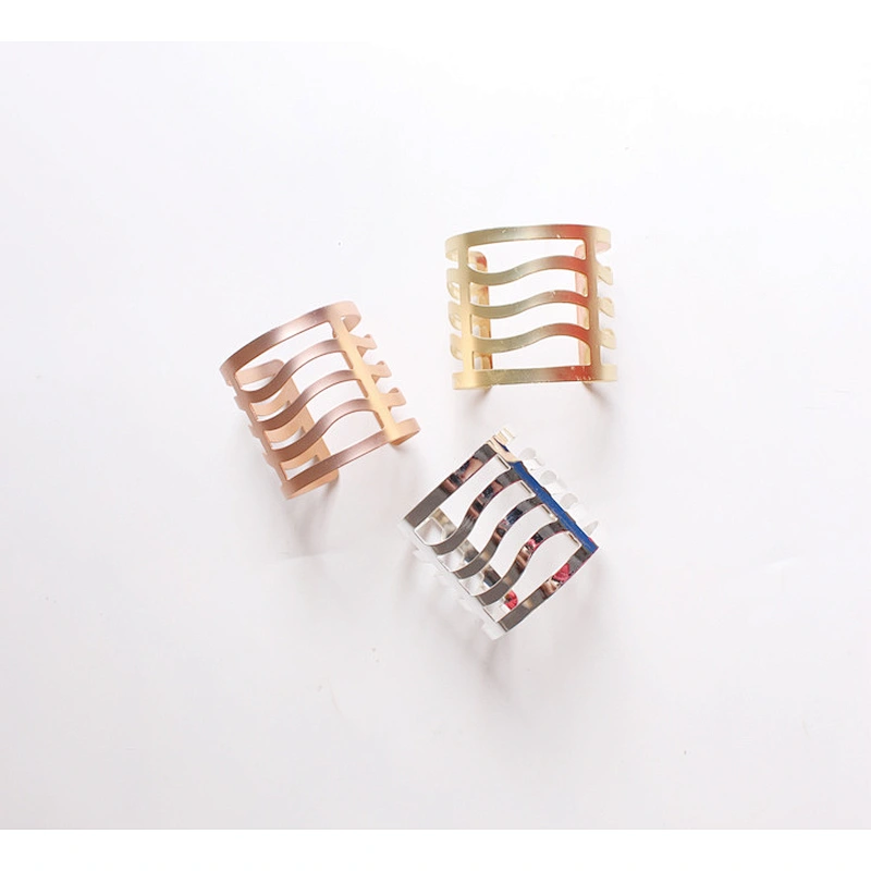 Amazon  top sale wedding supplier extravagant metal napkin rings