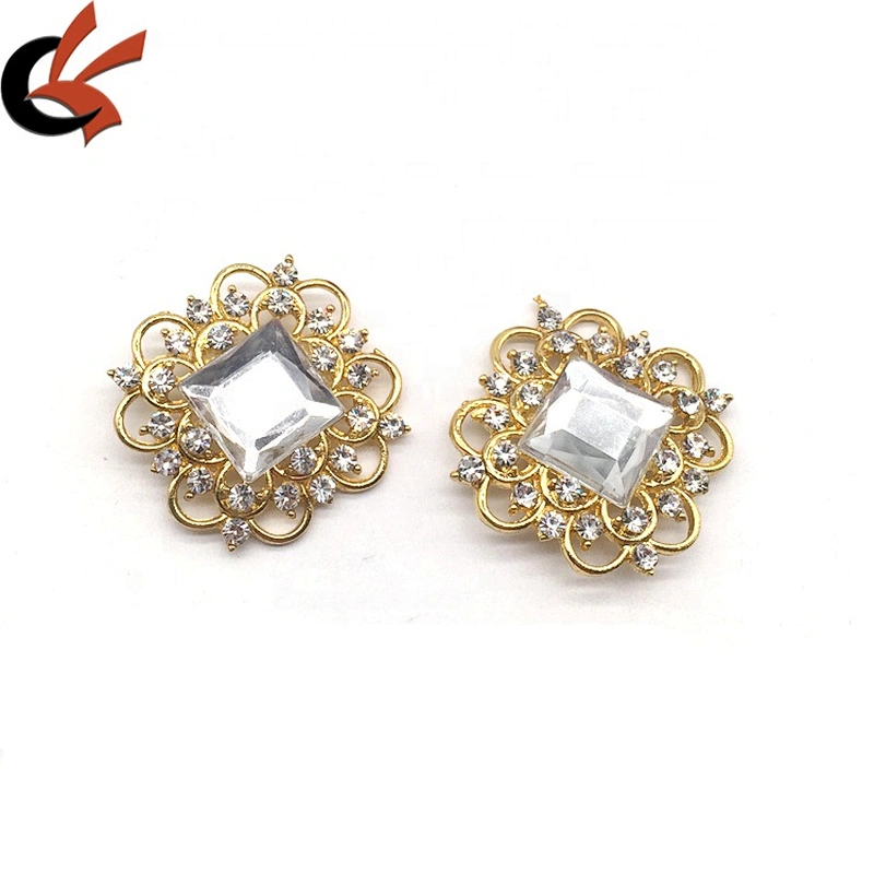 2021 Factory bulk cheap price wholesale rose gold beaded buttons sew on shirt rhinestone crystal buttons