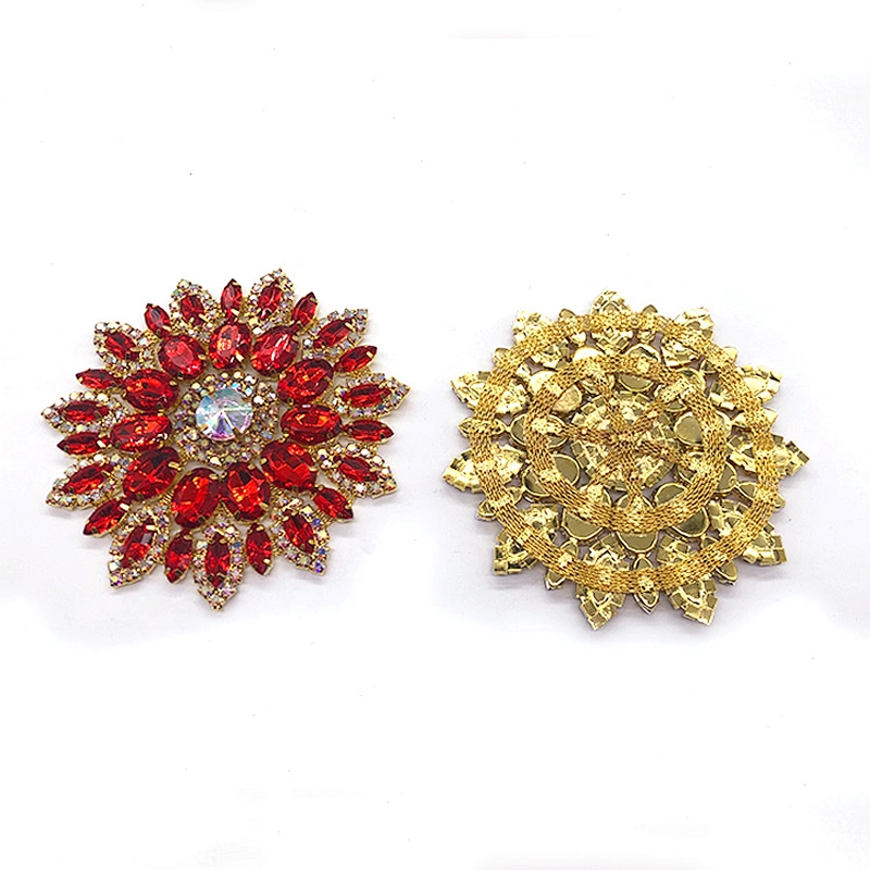 Cheap good quality metal gold color Flower brooch