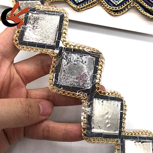 Wholesale unique design sparking hot fix tape apparel trimming