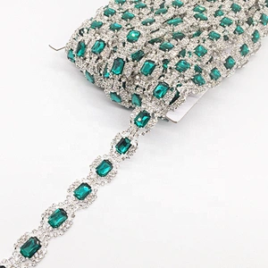 New peacock blue jewelry accassory decorative rhinestone trimming chain
