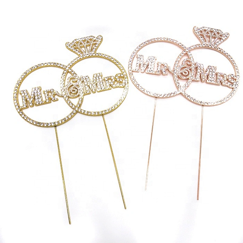 2020 Even & party supply Mr & Mrs Rhinestone Monogram Wedding Cake Topper