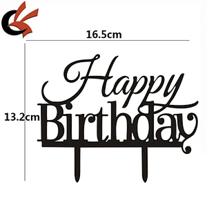 Wholesale fashion happy birthday cake acrylic cake topper