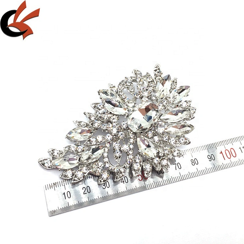 new arrival dress decoration gold and silver plated crystal brooch for hat dress decoration
